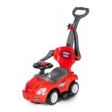 Autko jeździk, chodzik, pchacz 3w1 deluxe klakson - czerwone MULTISTORE