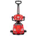 Autko jeździk, chodzik, pchacz 3w1 deluxe klakson - czerwone MULTISTORE