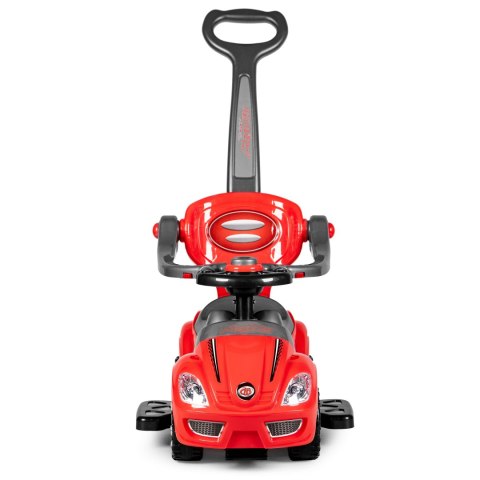 Autko jeździk, chodzik, pchacz 3w1 deluxe klakson - czerwone MULTISTORE Autko jeździk, chodzik, pchacz 3w1 deluxe klakson - czerwone MULTISTORE