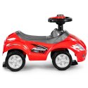 Autko jeździk, chodzik, pchacz 3w1 deluxe klakson - czerwone MULTISTORE