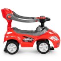 Autko jeździk, chodzik, pchacz 3w1 deluxe klakson - czerwone MULTISTORE