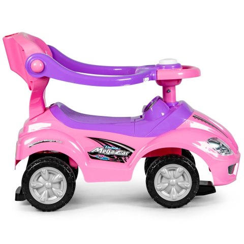 Autko jeździk, chodzik, pchacz 3w1 deluxe klakson - różowe MULTISTORE Autko jeździk, chodzik, pchacz 3w1 deluxe klakson - różowe MULTISTORE