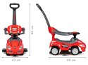 Autko jeździk pchacz 3w1 DELUXE z rączką panelem muzycznym - czerwone MULTISTORE