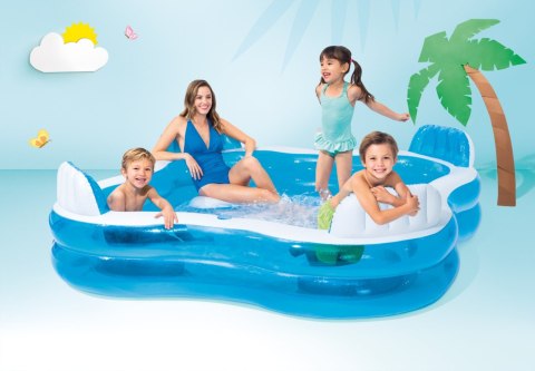 Basen ogrodowy z siedzeniami dmuchany 229x229 cm INTEX 56475 INTEX Basen ogrodowy z siedzeniami dmuchany 229x229 cm INTEX 56475 INTEX