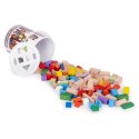Drewniane klocki dla dzieci 100 szt. sorter wiaderko ECOTOYS ECOTOYS