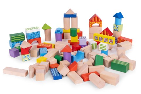 Drewniane klocki dla dzieci 100 szt. sorter wiaderko ECOTOYS ECOTOYS Drewniane klocki dla dzieci 100 szt. sorter wiaderko ECOTOYS ECOTOYS