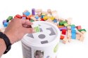 Drewniane klocki dla dzieci 100 szt. sorter wiaderko ECOTOYS ECOTOYS