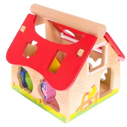 Drewniany domek, farma sorter z klockami ECOTOYS ECOTOYS