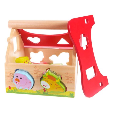 Drewniany domek, farma sorter z klockami ECOTOYS ECOTOYS Drewniany domek, farma sorter z klockami ECOTOYS ECOTOYS