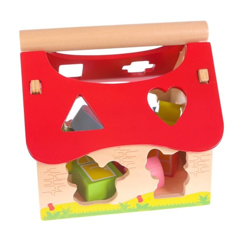 Drewniany domek, farma sorter z klockami ECOTOYS ECOTOYS Drewniany domek, farma sorter z klockami ECOTOYS ECOTOYS