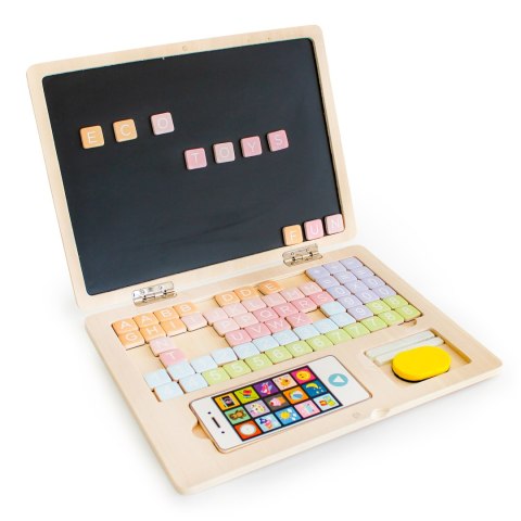 Drewniany laptop edukacyjny tablica magnetyczna ECOTOYS ECOTOYS Drewniany laptop edukacyjny tablica magnetyczna ECOTOYS ECOTOYS