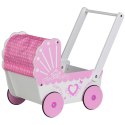 Drewniany wózek dla lalek z daszkiem ECOTOYS ECOTOYS