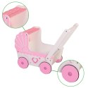 Drewniany wózek dla lalek z daszkiem ECOTOYS ECOTOYS