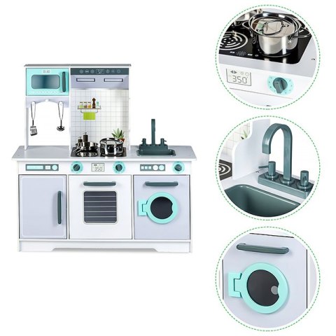 Duża drewniana kuchnia dla dzieci z akcesoriami ECOTOYS ECOTOYS Duża drewniana kuchnia dla dzieci z akcesoriami ECOTOYS ECOTOYS