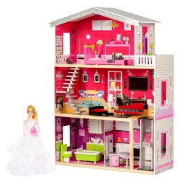 Duży drewniany domek z windą dla lalek - Rezydencja Malibu ECOTOYS ECOTOYS