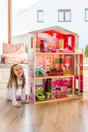 Duży drewniany domek z windą dla lalek - Rezydencja Malibu ECOTOYS ECOTOYS