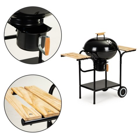 Grill ogrodowy węglowy z pokrywą i półkami ruszt popielnik MultiGarden MultiGarden Grill ogrodowy węglowy z pokrywą i półkami ruszt popielnik MultiGarden MultiGarden