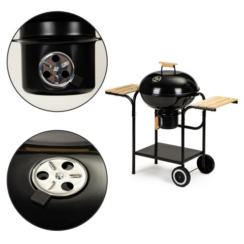 Grill ogrodowy węglowy z pokrywą i półkami ruszt popielnik MultiGarden MultiGarden Grill ogrodowy węglowy z pokrywą i półkami ruszt popielnik MultiGarden MultiGarden