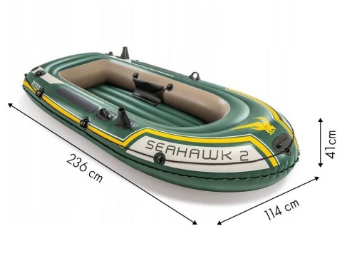 Ponton Seahawk 2 + pompka + 2 wiosła INTEX 68347 INTEX Ponton Seahawk 2 + pompka + 2 wiosła INTEX 68347 INTEX