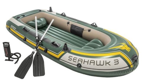 Ponton seahawk 3-osobowy pompka + 2 wiosła INTEX 68380 INTEX Ponton seahawk 3-osobowy pompka + 2 wiosła INTEX 68380 INTEX