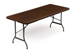 Stół cateringowy bankietowy ogrodowy składany 180x75 cm brązowy ModernHome ModernHome