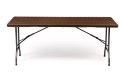 Stół cateringowy bankietowy ogrodowy składany 180x75 cm brązowy ModernHome ModernHome