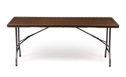 Stół cateringowy bankietowy ogrodowy składany 180x75 cm brązowy ModernHome ModernHome
