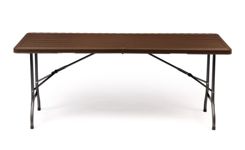 Stół cateringowy bankietowy ogrodowy składany 180x75 cm brązowy ModernHome ModernHome Stół cateringowy bankietowy ogrodowy składany 180x75 cm brązowy ModernHome ModernHome