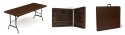 Stół cateringowy bankietowy ogrodowy składany 180x75 cm brązowy ModernHome ModernHome