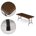 Stół cateringowy bankietowy ogrodowy składany 180x75 cm brązowy ModernHome ModernHome