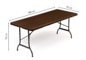 Stół cateringowy bankietowy ogrodowy składany 180x75 cm brązowy ModernHome ModernHome