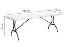 Stół cateringowy bankietowy ogrodowy składany 240x70 cm ModernHome ModernHome