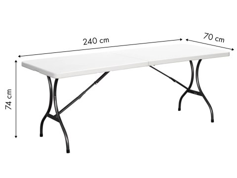 Stół cateringowy bankietowy ogrodowy składany 240x70 cm ModernHome ModernHome Stół cateringowy bankietowy ogrodowy składany 240x70 cm ModernHome ModernHome