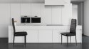 Zestaw krzeseł do jadalni salonu z ekoskóry 4 szt. wysokie oparcie - czarne ModernHome ModernHome