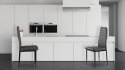 Zestaw krzeseł do jadalni salonu z ekoskóry 4 szt. wysokie oparcie - szare ModernHome ModernHome