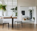 Zestaw krzeseł do jadalni salonu z krzesło ekoskóry 4 szt. wysokie oparcie - białe ModernHome ModernHome