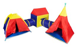 Zestaw namiotów dla dzieci 5w1 domek + tunele Iplay IPLAY