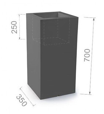 Biała donica Tower Pot z oświetleniem MONUMO Biała donica Tower Pot z oświetleniem MONUMO