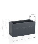 Designerska donica MONUMO LUNGO Antracytowa MONUMO