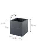Designerska donica MONUMO PIXEL POT Antracyt MONUMO