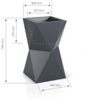 Designerska donica MONUMO VALENCIA Antracyt MONUMO
