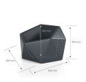 Designerska donica MONUMO VESARI Antracytowa MONUMO