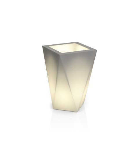 Designerska donica VASO biała z oświetleniem MONUMO Designerska donica VASO biała z oświetleniem MONUMO