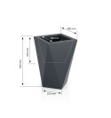 Designerska donica VASO biała z oświetleniem MONUMO
