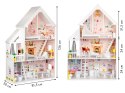 Domek dla lalek drewniany 3 piętra XXL Rezydencja Pudrowa ECOTOYS ECOTOYS
