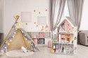 Domek dla lalek drewniany 3 piętra XXL Rezydencja Pudrowa ECOTOYS ECOTOYS
