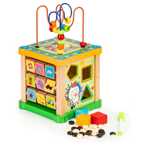 Drewniana kostka edukacyjna, tablica sorter mula ECOTOYS ECOTOYS Drewniana kostka edukacyjna, tablica sorter mula ECOTOYS ECOTOYS