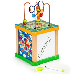 Drewniana kostka edukacyjna, tablica sorter mula ECOTOYS ECOTOYS