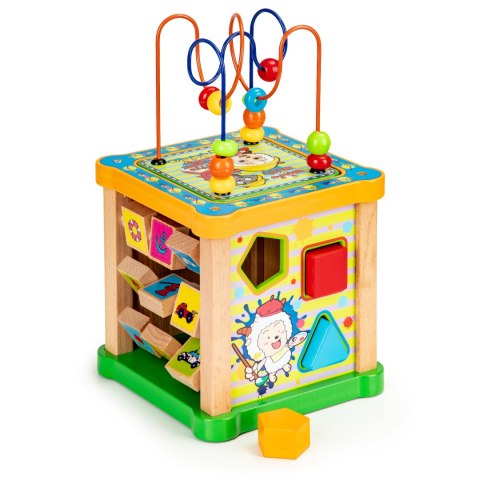 Drewniana kostka edukacyjna, tablica sorter mula ECOTOYS ECOTOYS Drewniana kostka edukacyjna, tablica sorter mula ECOTOYS ECOTOYS