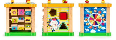 Drewniana kostka edukacyjna, tablica sorter mula ECOTOYS ECOTOYS Drewniana kostka edukacyjna, tablica sorter mula ECOTOYS ECOTOYS